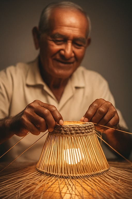 ✨ El Alma de la Luz: Lámparas Tejidas con Historia