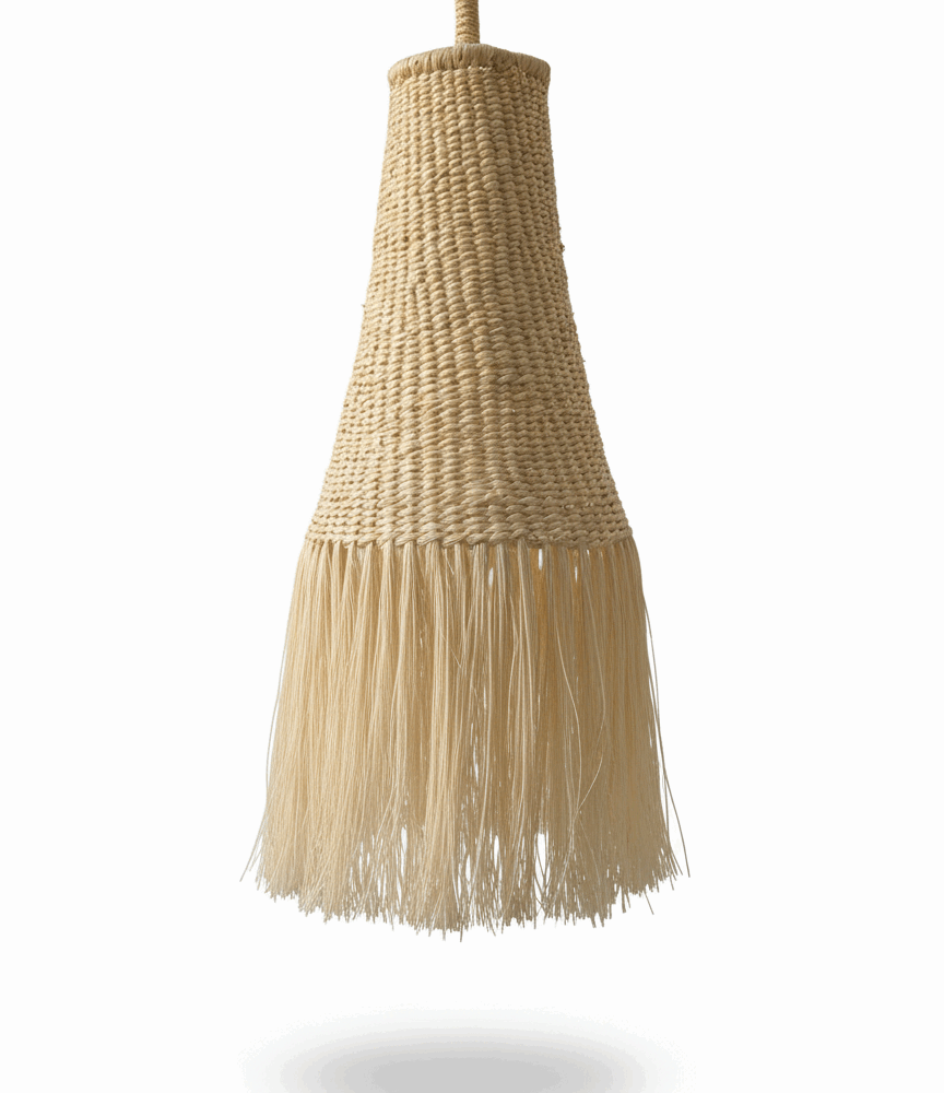 "Lámpara Colgante 'Tulum' de Flecos"