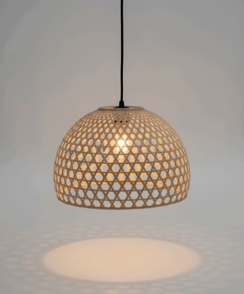 Lámpara Colgante de Cúpula Tejida 'Domo Escandi'